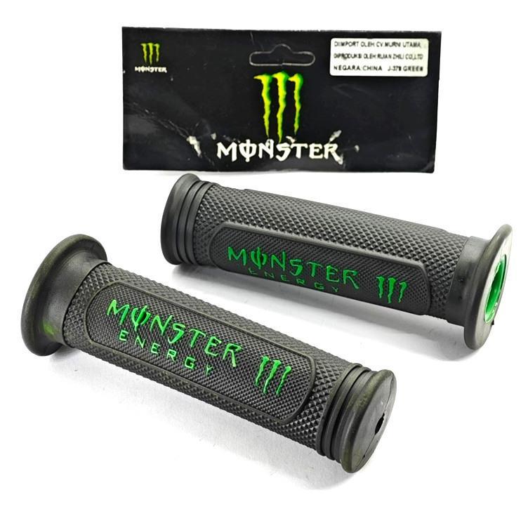 TERMURAH (20F) HANDGRIP MONSTER HITAM set 2 pcs hand grip stang karet setang handspad handfat hands 