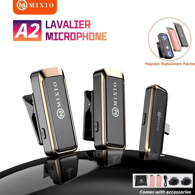 MIXIO A1 A2 Microphone Wireless Mic clip on Live Dual Lavalier