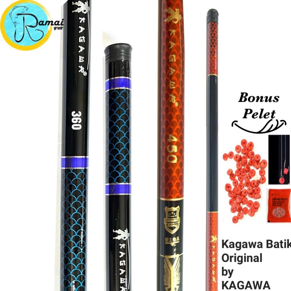 Joran Pancing Kagawa Batik Joran Tegek Original Kagawa Batik Bonus Pelet siap Pakai