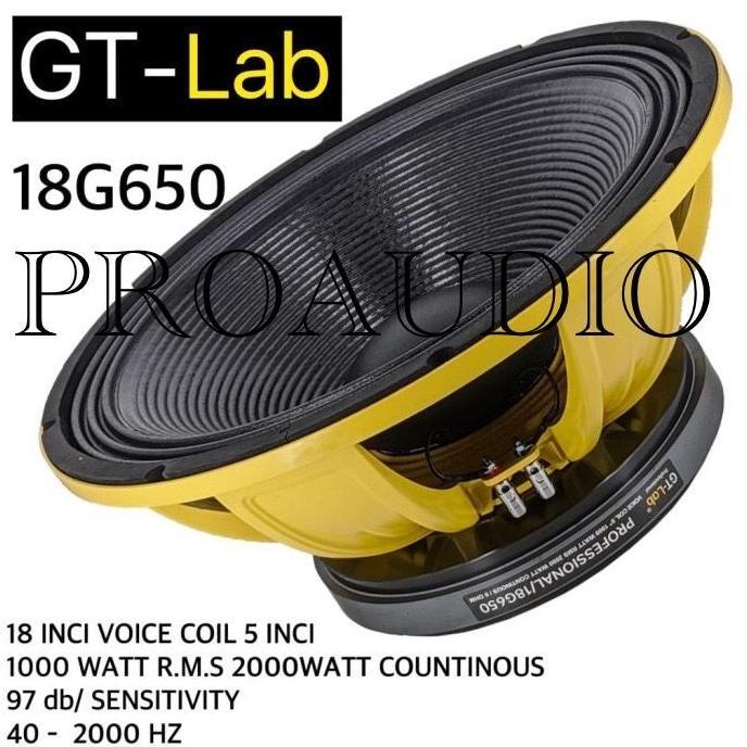 Speaker Komponen RDW GT Lab 18 G650 / 18G650 / G 650 18 Inch Original