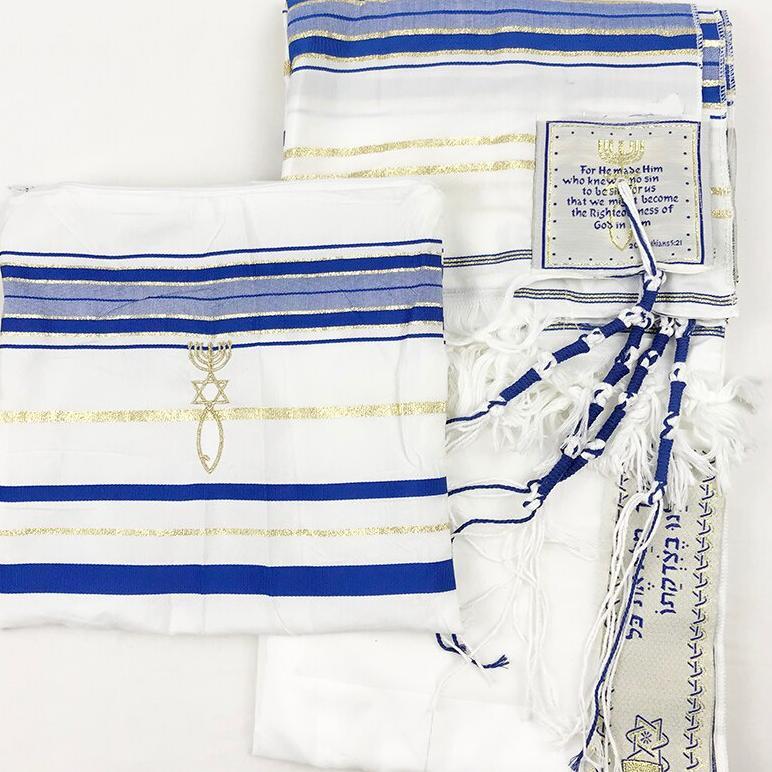 (Ram Lanc) Tallith Shawl Jewish Yahudi Tallit Syal 60cm Tallit Jubah Talit Tallith Tallis Talet Tall