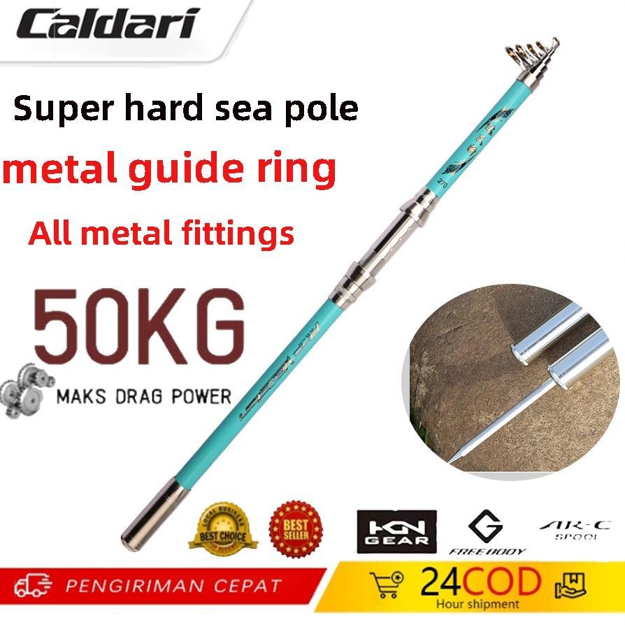 Joran Pancing Carbon Fiber Sea Fishing Rod 2.1M-4.5M/7 Tongkat Stik Pancing 4.5Meter Stick Pancingan