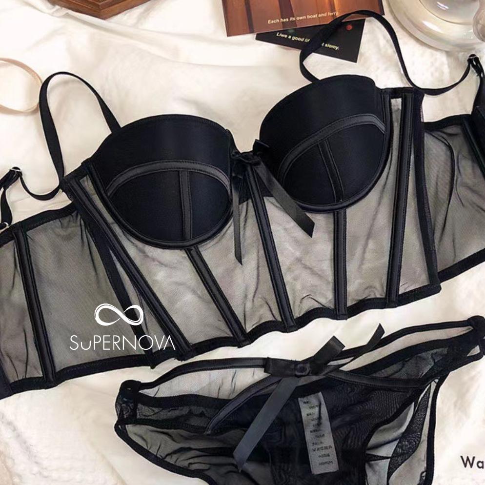 PREMIUM LISA BRALETTE PREMIUM LINGERIE BUSTIER PUSH UP BRA TANKTOP DALAMAN KEBAYA SET CELANA DALAM P