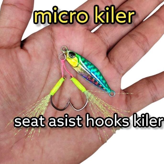 tiktok (10pcs) micro jig 7g 10g 15g 20g metal kig kiler micro jig kiler umpan jig umpan casting umpa