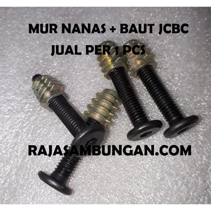 Mur Nanas Baut Ligna M 6 x 65 mm Baut JCBC Pasang Dipan Ranjang