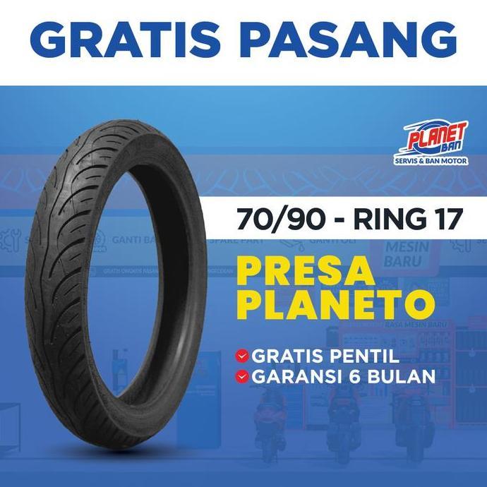 Ban Motor Ring 17 - 70/90 Presa Planeto TUBELESS (Ban Motor Supra X 125, Karisma, Vega R, Revo, Satr