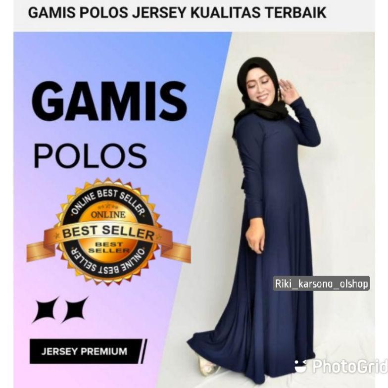 murah [promo]riki karsono olshop - grosir gamis polos jersey all size/gamis terbaru/gamis kekinian 2