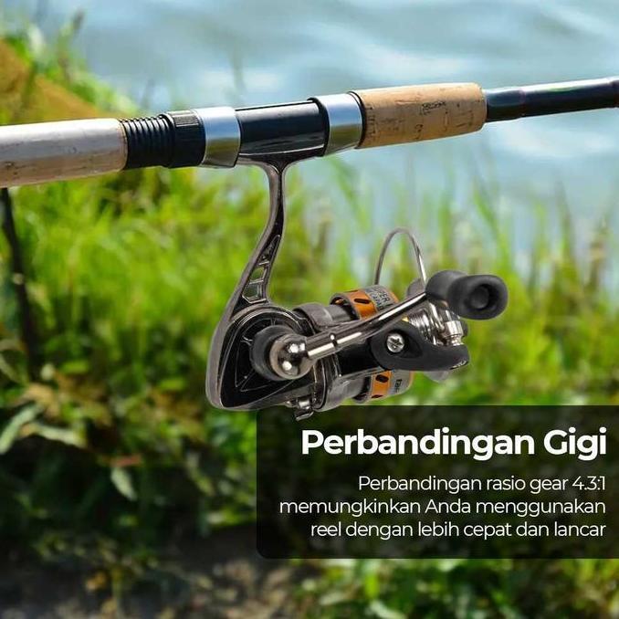 Reel Pancing Mini Spinning Fishing Reel 4.3:1 Gear Ratio kuat
