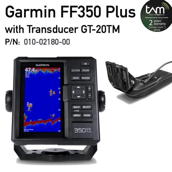 Garmin FF350 Plus GT-20TM - Fish Finder GPS with Transducer GT-20TM CleaVU - FF 350 Plus 585