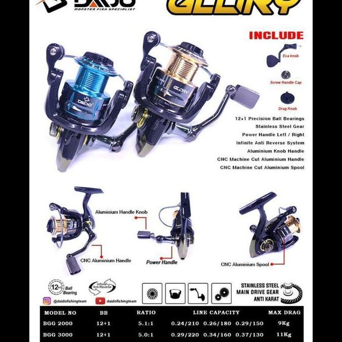 reel daido glory 6000 power handel