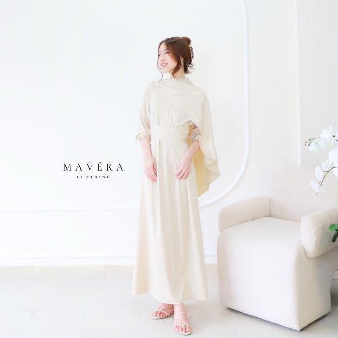 Mavera - Elizabeth Cape Multiways Dress Cotton Silk Wrap Long Dress Mewah Elegan Lembut Nyaman Simpl
