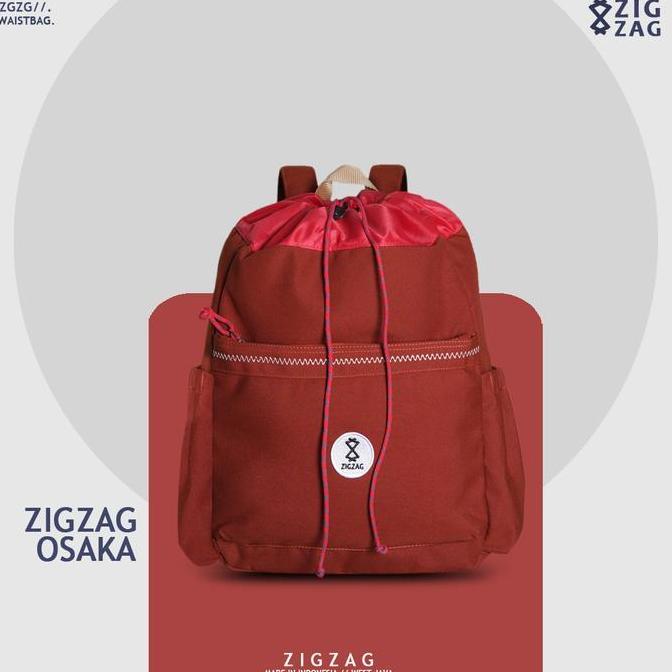 Tas Ransel Serut Canvas Waterproof ZIGZAG OSAKA -Backpack Kanvas Serut KS