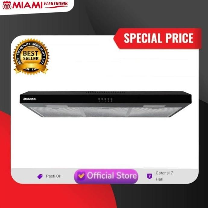 Cooker Hood Modena PX0921DBBK / Penghisap Asap Modena PX 0921 90cm / Slim Hood Modena PX0921 DBBK / 