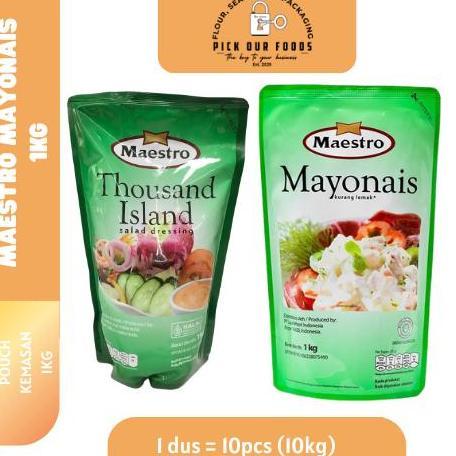 Maestro Mayonaise 1Kg Mayonaise Maestro Pouch 1Kg