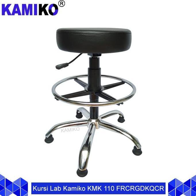 KURSI LABORATORIUM KAMIKO 111 FR CHROME KAKI CHROME GLIDER HITAM