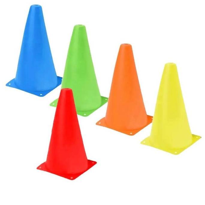 CONE ALAT TRAINING OLAHRAGA SATU SET 12 pcs (1 LUSIN) / KUN CONES KERUCUT RAPAT 23 CM TEBAL GM