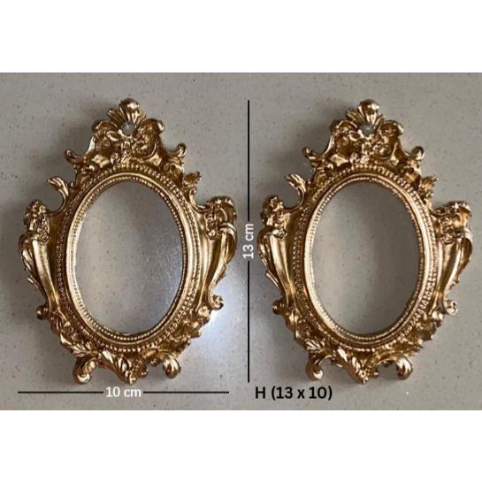 Frame Foto Mini Vintage Emas & Bening | Aesthetic Mini Frame