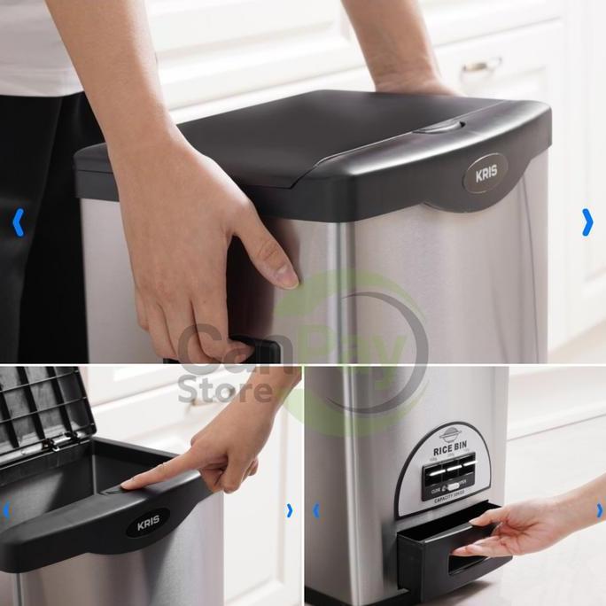 Krischef Tempat Beras 30 Kg / Dispenser Beras DS