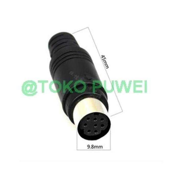 8P PLUG SOCKET DIN S TERMINAL FEMALE MINI JACK MD8 PLC CONNECTOR AU83 TKPU27