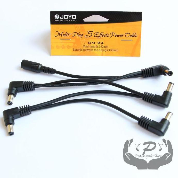 JOYO Daisy Chain 5 Way Plug Efek Gitar Power Supply Kabel Guitar Effec