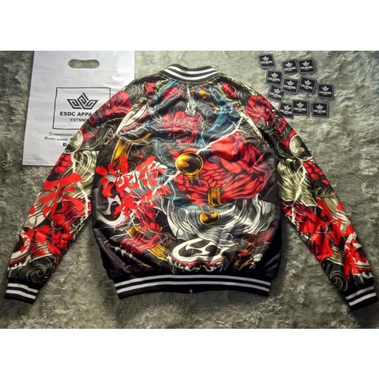 TERMURAH Termurah COD Jaket Sukajan Memphis Origins Japan Sublime Bordir Varsity Naga Mikaduki Ryuji