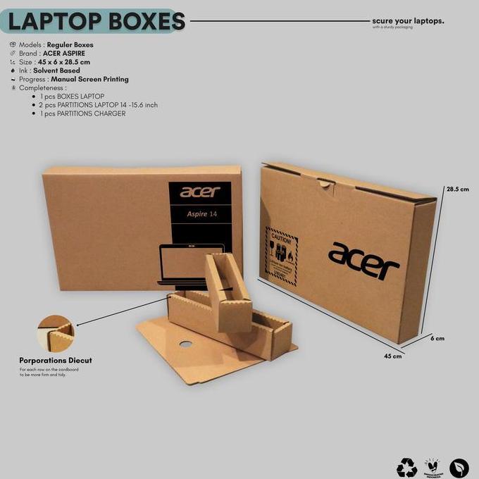 Newbitc- Langsungbungkus- Kardus Dus Box Kotak Tempat Laptop Acer Aspire 14