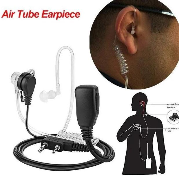Weenew- Headset I Earphone Ht Spiral Tube Radio Handy Lkie Talkie Acoustic Earpiece Hetset Polisi Pa