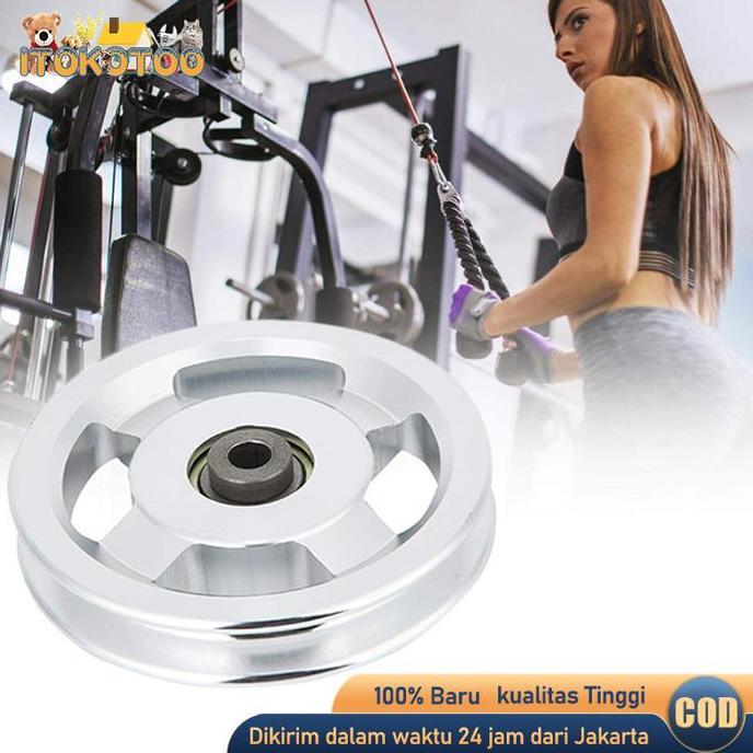 RGPOTZ 88mm Roda Katrol Gym Pulley Gym Roda Tali Sling Untuk Peralatan Gym