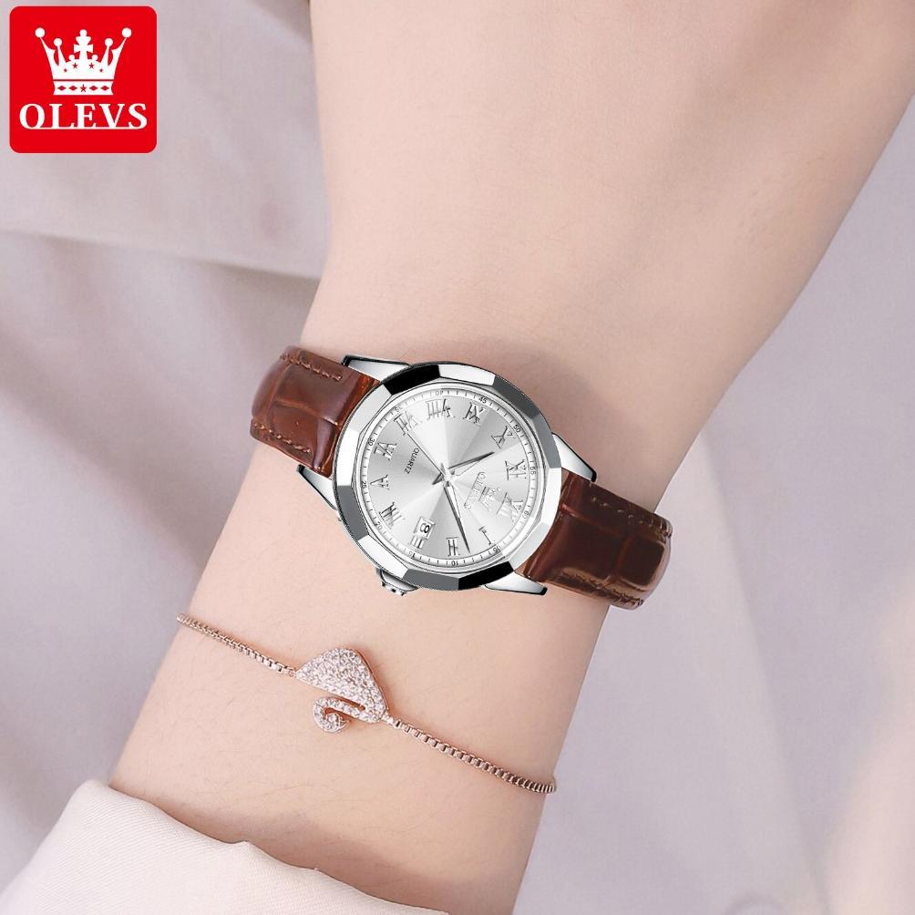 GARANSI OLEVS Jam Tangan Wanita Anti Air Elegan Original Kulit Kecil Analog Quartz Fashion Women Wat