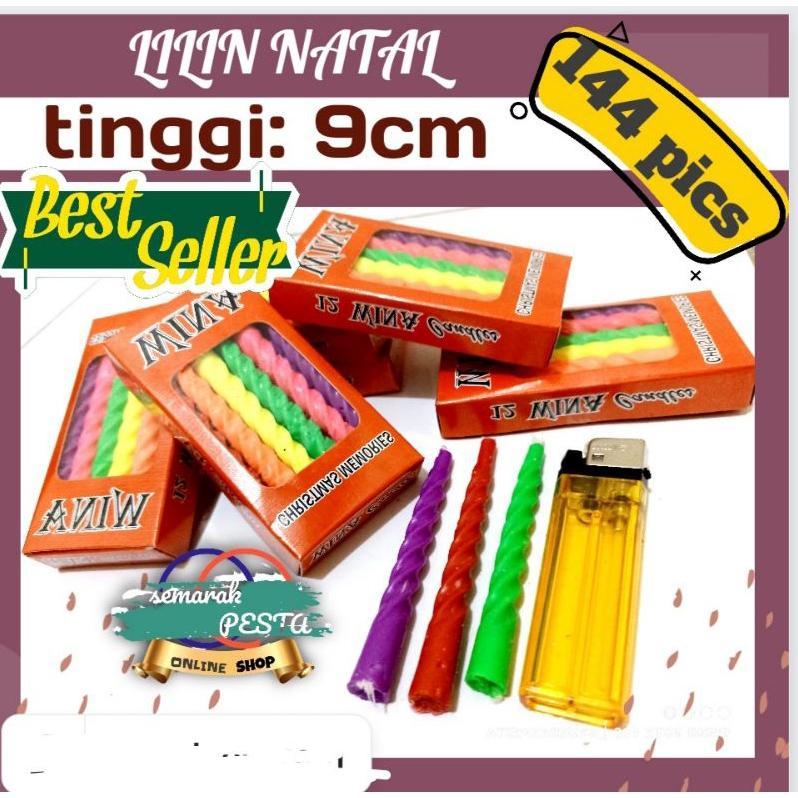 (144 Pics)Lilin Natal/Lilin Natal Kecil/Lilin Ibadah Natal/Lilin Christ Mas Mini/Lilin Ulir Natal/Li