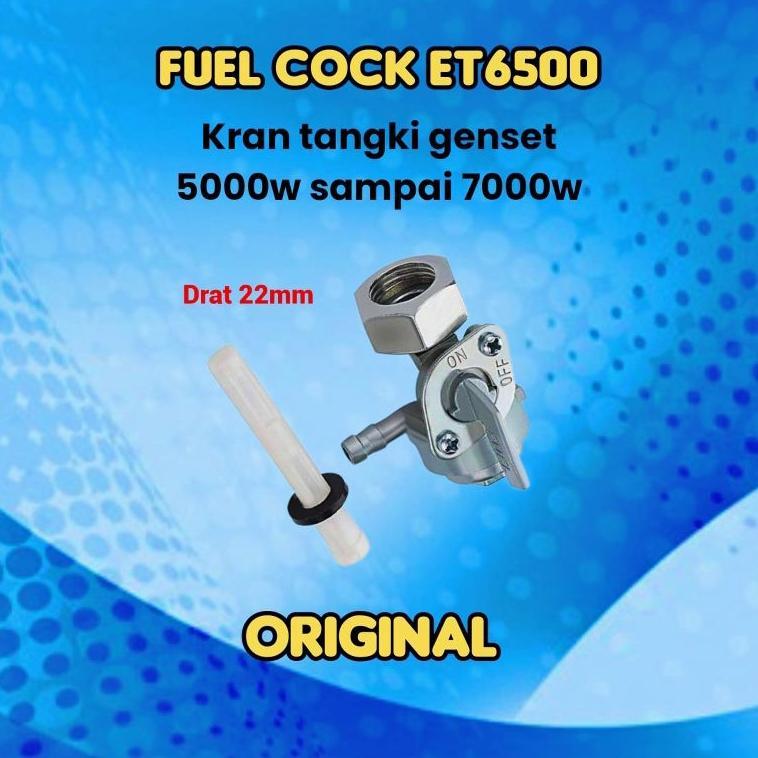 Fuel Cock Kran Tangki Diesel Genset Et6500 | Jenset 5000 6500 7000 Watt / Keran Fuel Tank Generator 