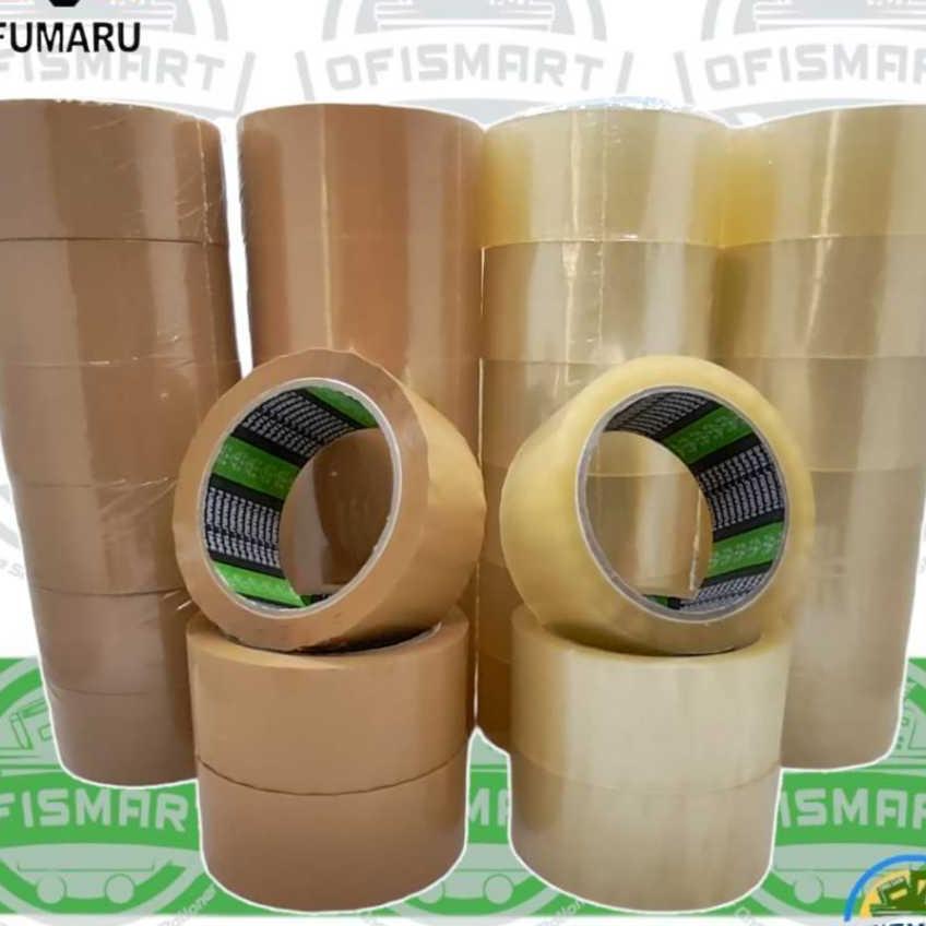 Fumaru Lakban Opp Tape Selotip 45Mm X 65 M Green | @1 Slof =6 Rol