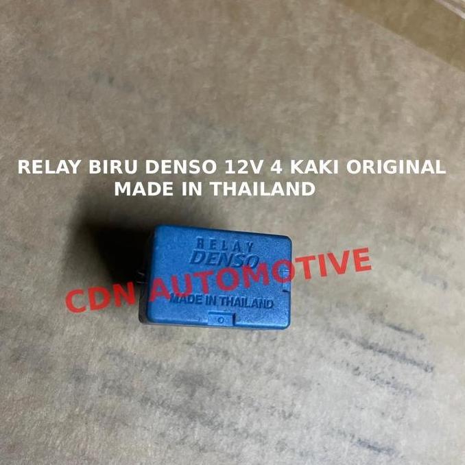 Relay Denso Biru 4 Kaki Pin 12V Original Made in Thailand