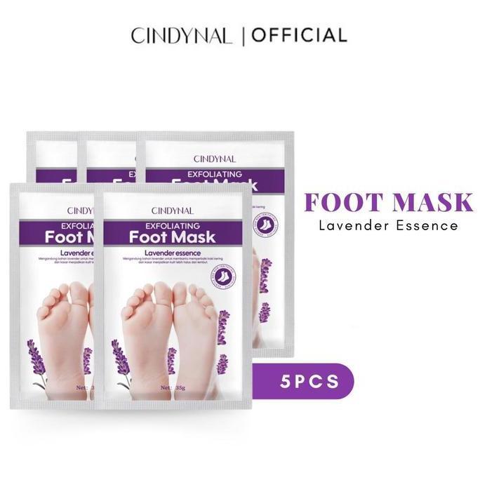 5 PCS Cindynal Foot Mask Lavender Masker Kaki