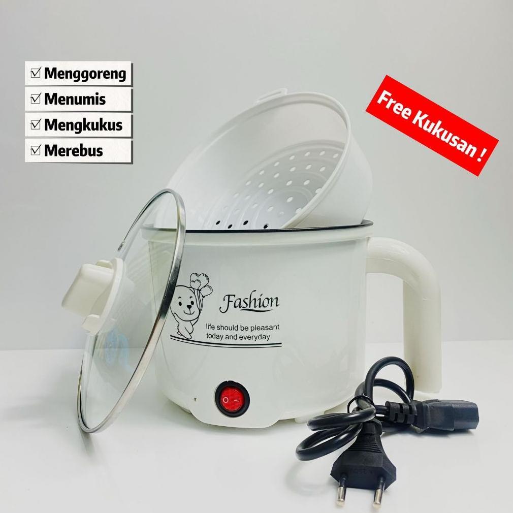 BESTPROMO Panci Listrik / Pot Cooker Mini / Panci Listrik Free Kukusan / Panci Kukus