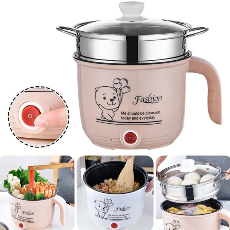 HOT Panci Listrik / Pot Cooker Mini / Panci Listrik Free Kukusan / Panci Kukus