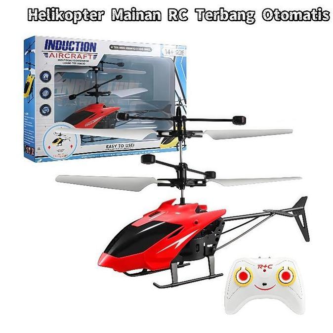 SYLVETI Mainan Helikopter Terbang Dengan RC Remote Control/Helikopter Mainan RC Terbang Otomatis Ind