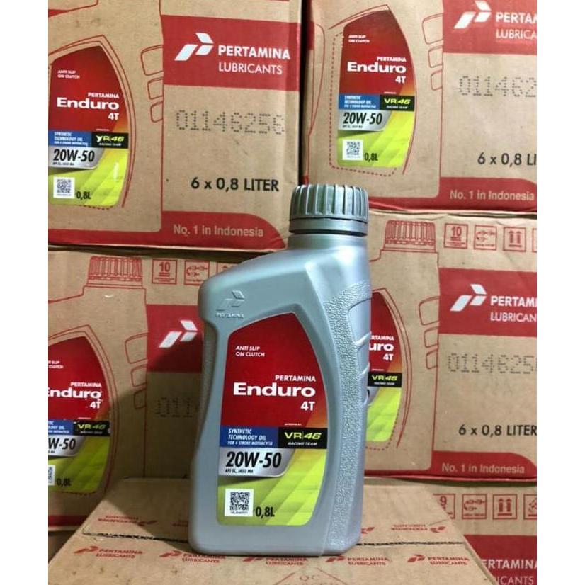 (ASLI 100%) OLI MOTOR ENDURO BEBEK 08LITER / ENDURO 4TAK / ENDURO RACING SINTETIC ORIGINAL PERTAMINA
