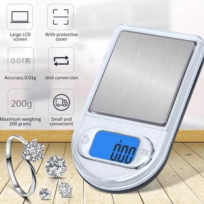 TB06 Timbangan Emas Digital Mini Akurasi 200g/0.01. [Terbaik]