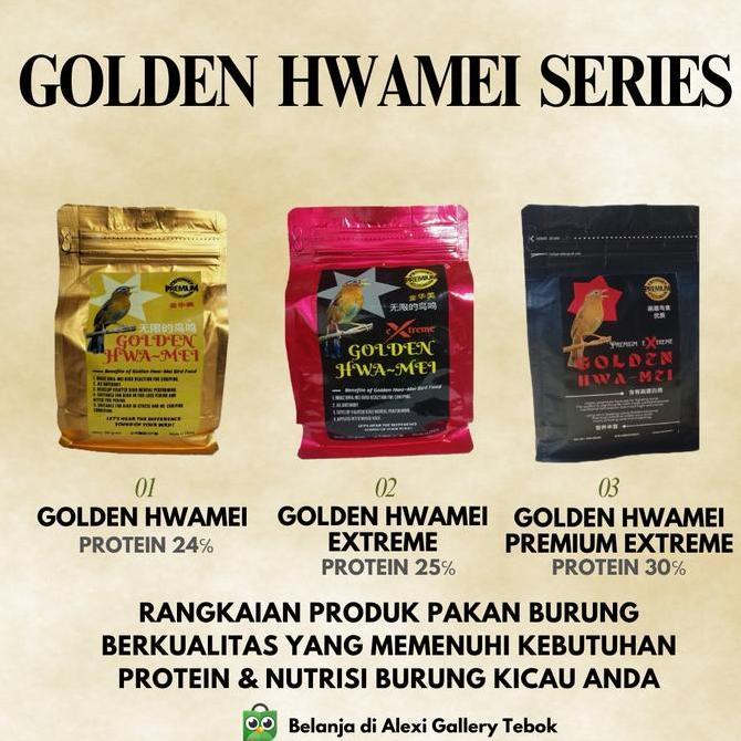 OK PAKAN BURUNG KICAU GOLDEN HWAMEI SERIES UNTUK BURUNG WAMBI MURAI ANIS KEMBANG ANIS MERAH  KACER C