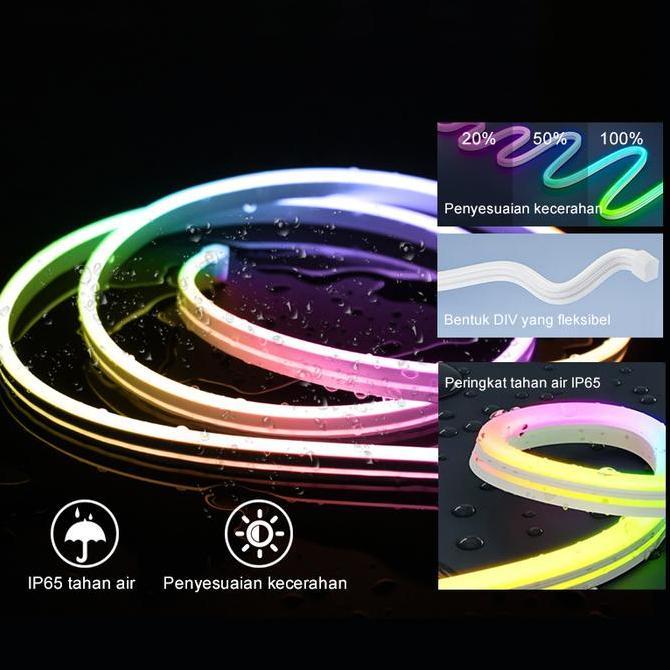 Lampu LED RGB 5 Volt Remote Control dan Antarmuka USB Bluetooth Ambient Light Strip 2-5 meter Neon