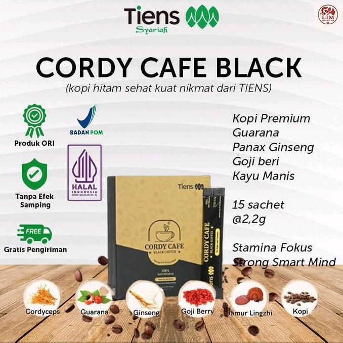 Cordycoffee Tiens Kopi Sehat Kuat Nikmat Rasa Black Dan Creamy Halal Bpom Dijamin Ori