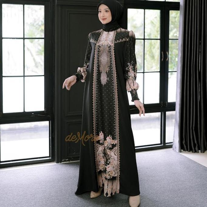 Gamis Muslim Wanita Lebaran Mewah Dress Kondangan Motif Ekslusif Baju Lamaran Syari | Gamis Kirana