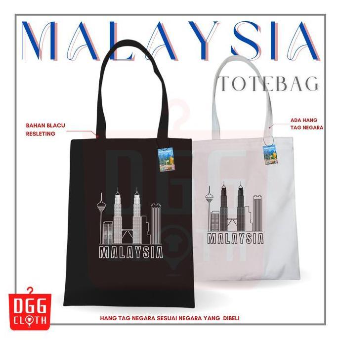 DGGClothing Totebag Souvenir Malaysia Tas Kanvas Resleting Oleh Oleh Kuala Lumpur 2