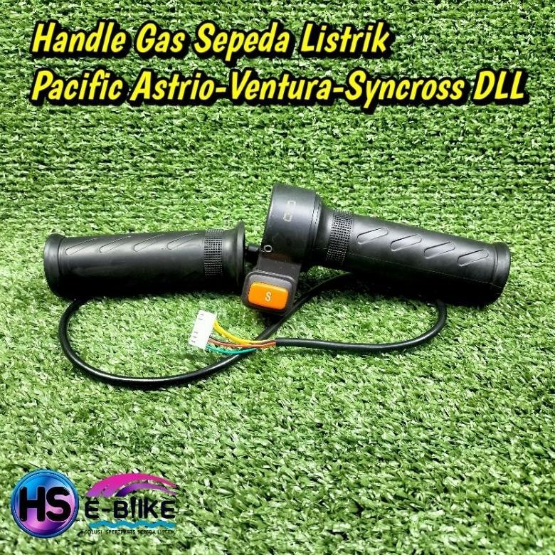 THROTTLE / HANDLE GAS SEPEDA LISTRIK PASIFIC ASTRIO~SYNCROS~VENTURA sparepart