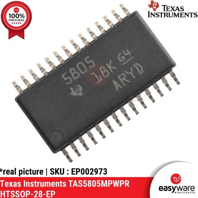 IC TAS5805  SMD IC OP AMP TEXAS INSTRUMENTS TAS5805MPWPR HTSSOP-28-EP ORIGINAL IC AUDIO AMPLIFIER 2 