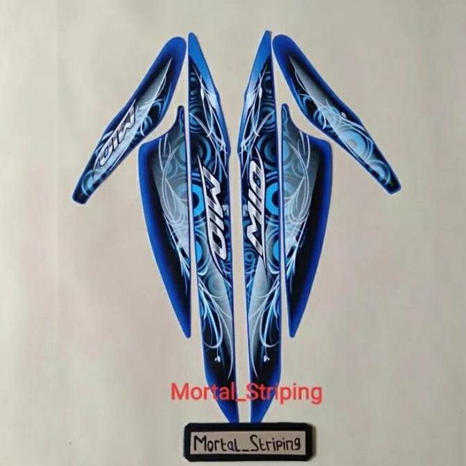 Mio Smile 2011 2012 Biru Stiker Striping Lis Body Bodi Standar