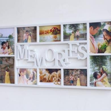 Pura Foto Memes Bingkai Dekorasi Home 10 Slot Ukuran 3R 4R Frame Fura Dinding