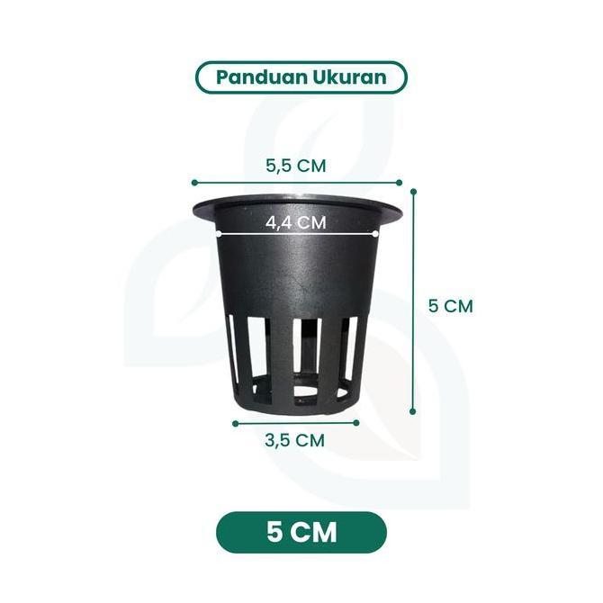 Paket Netpot 5 & 7 Cm Hitam Media Tanam Hidroponik - Benih Allshop