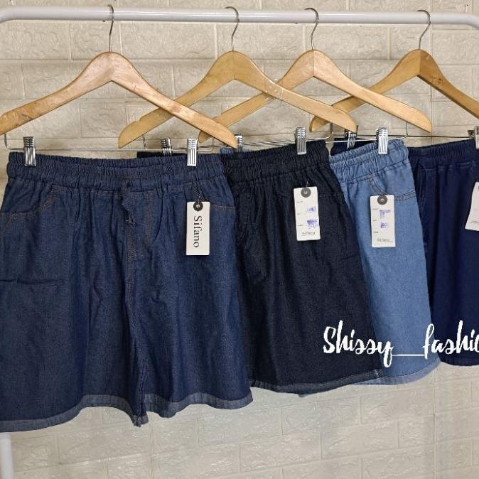 Celana Hotpants Jeans Standart Jumbo / Celana Pendek Hotpants Jeans Super Jumbo Murah
